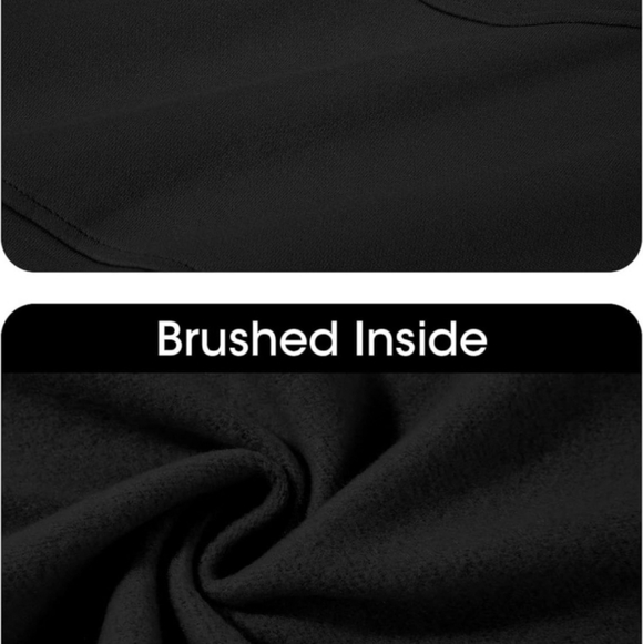 Nwot Black Mock Neck Full Zip Fleece Sweatshirt Jacket Large - Picture 6 of 9